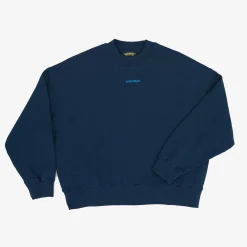 Felpa Oversize Cotone Organico | Inchiostro Blu