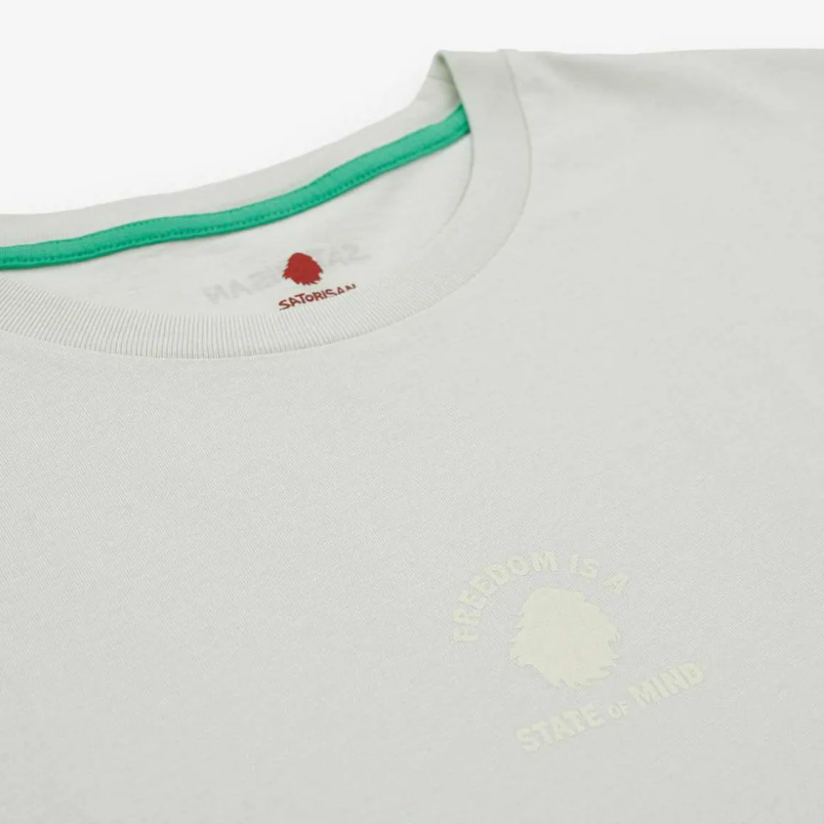 T-Shirt In Cotone Biologico Vestibilita Regolare | Stato Cristallino Della Liberta Verde