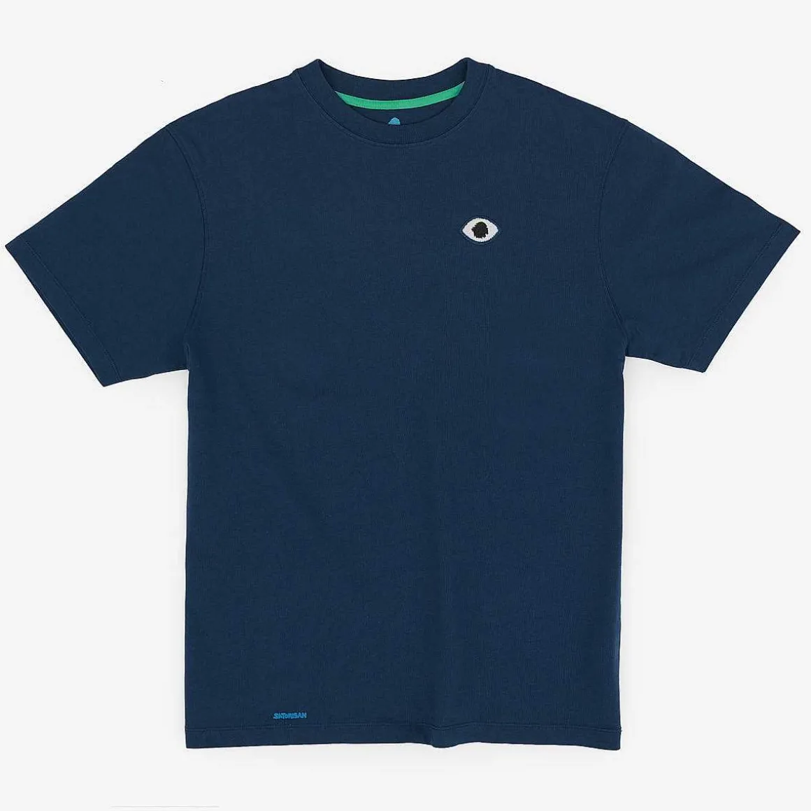 T-Shirt Oversize In Cotone Biologico | Origine Dell'Inchiostro Blu